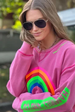 Hammill & Co Vintage Rainbow Sweat | Washed Pink