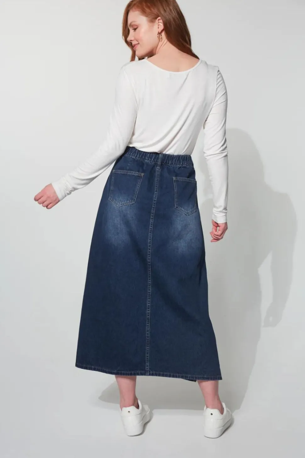 Haven Dalton Denim Skirt | Indigo