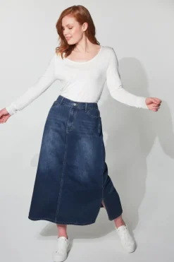 Haven Dalton Denim Skirt | Indigo