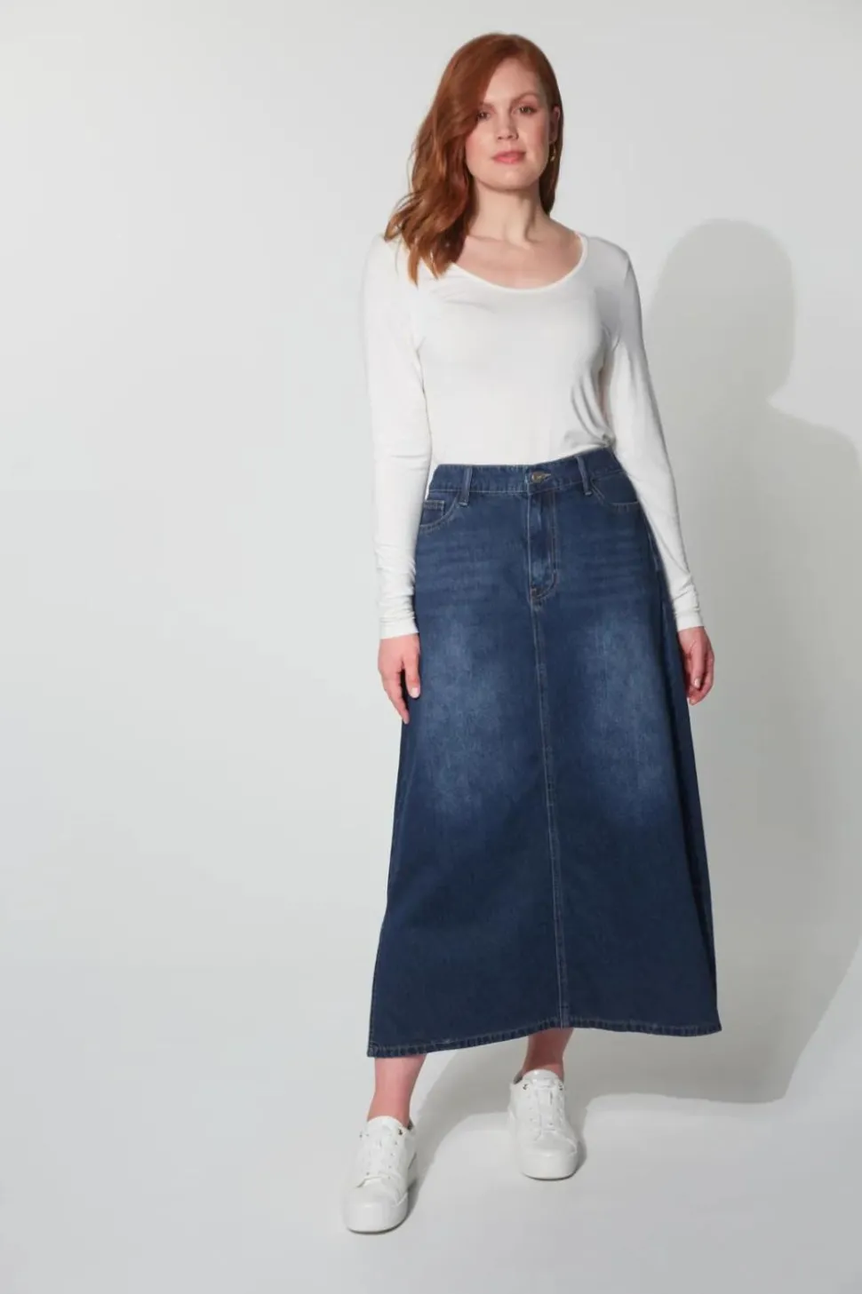 Haven Dalton Denim Skirt | Indigo
