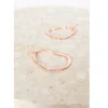 Hook Drop Hammered Cut Out Earrings | Rose