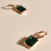 Jewel Drop Mini Hoop | Emerald