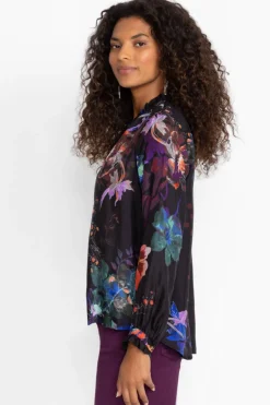 Johnny Was Jolene Ruffle Blouse | Midnight
