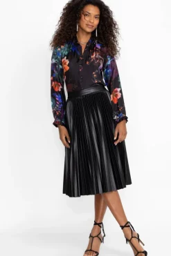 Johnny Was Jolene Ruffle Blouse | Midnight