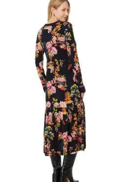 Johnny Was The Janie Favourite Long Sleeve Tiered Henley Dress | Soundbath