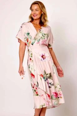 La Strada Vesper Wrap Dress | Pink Floral