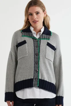 LD+Co Cotton Jacket | Grey/Navy
