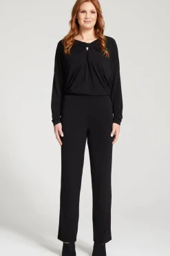 Linear Full Length Slim Pant | Black