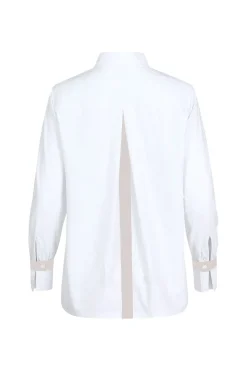 Madly Sweetly Mixed Media Shirt | White
