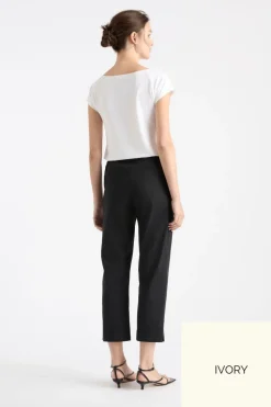 Mela Purdie Cropped Pant | Ivory