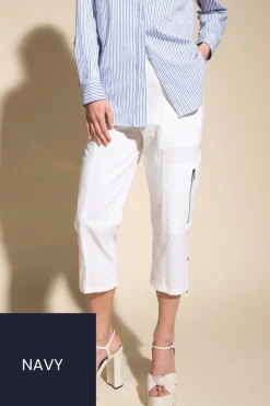 Mela Purdie Cropped Zip Cargo | Navy