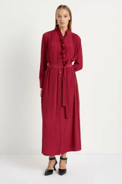 Mela Purdie Frill Neck Dress | Chilli