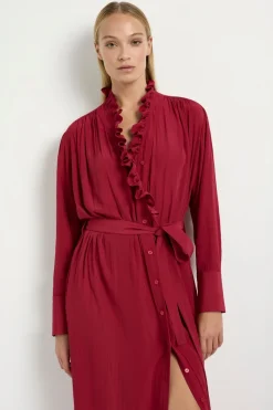 Mela Purdie Frill Neck Dress | Chilli