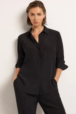 Mela Purdie Single Pocket Shirt | Black