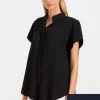 Mela Purdie Soft Stand Shirt | Navy
