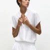 Mela Purdie Soft Stand Shirt | White
