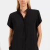 Mela Purdie Soft Stand Shirt | Black