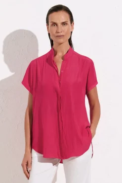 Mela Purdie Soft Stand Shirt | Strawberry