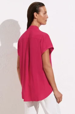 Mela Purdie Soft Stand Shirt | Strawberry