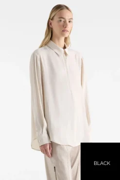 Mela Purdie Zip Front Shirt | Black