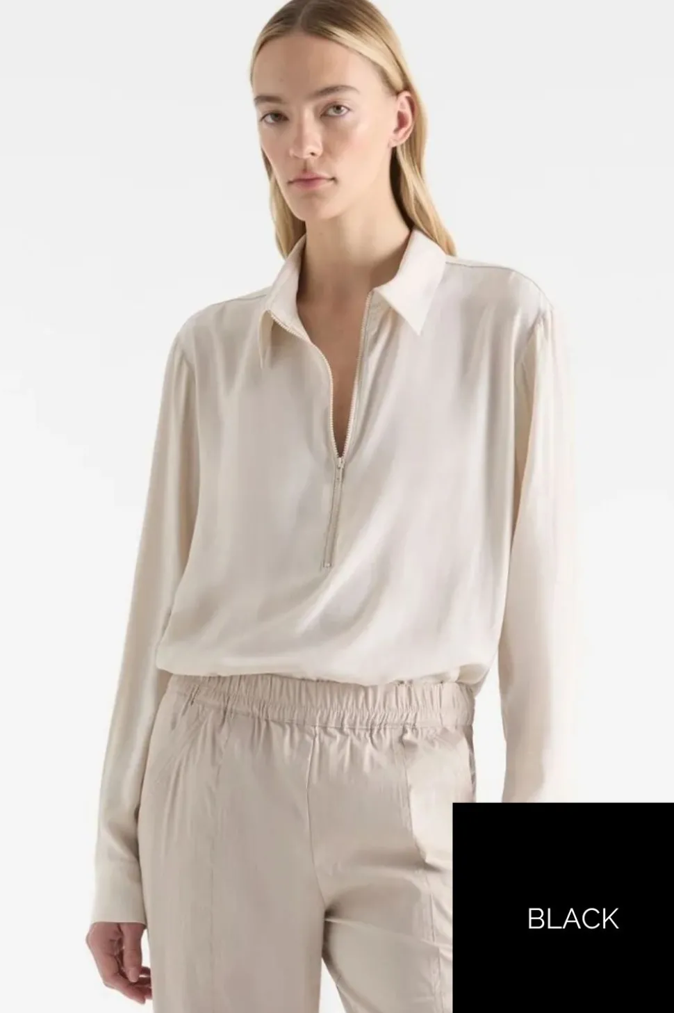 Mela Purdie Zip Front Shirt | Black