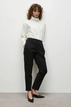 Mela Purdie Zip Front Sweater | Cream/Black