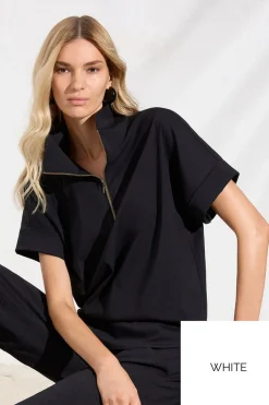 Mela Purdie Zip Stand Shirt | White
