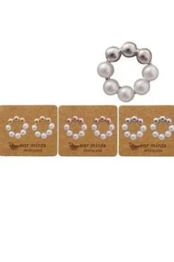 Metal Ball & Pearl Post | Cream