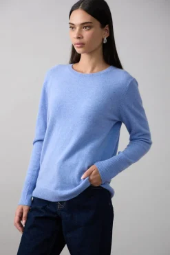 Mia Fratino Essential Slim Crew | Cornflower