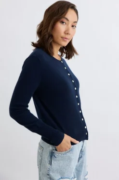 Mia Fratino Essential Slim Cardi | French Navy
