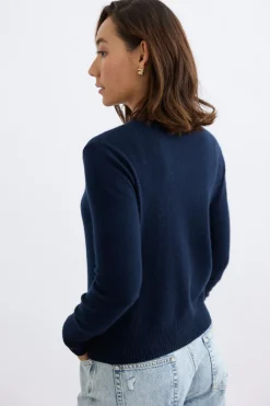 Mia Fratino Essential Slim Cardi | French Navy