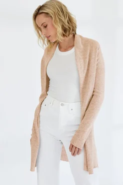 Mia Fratino Pure Essentials Soft Roll Cardi | Swiss Oat