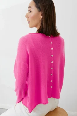 Mia Fratino Pure Reversible Button Cardi | Peony