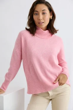 Mia Fratino Ribbed Roll Neck | Petal