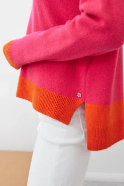 Mia Fratino Tessa Mock Neck | Watermelon/Aperol