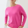 Mia Fratino Theo Tipped Boatneck | Pink/Clementine