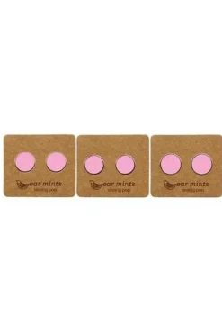 7mm Round Enamel Stud | Strawberry Cream