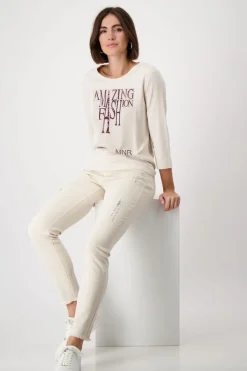 Monari Destroyed Jeans With Rhinestones | Sandshell