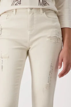 Monari Destroyed Jeans With Rhinestones | Sandshell