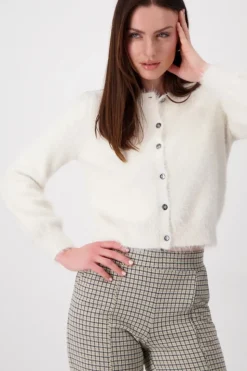 Monari Fleecy cardigan | Sandshell
