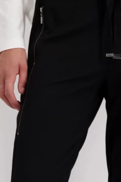 Monari Skinny Trousers With Zip Pockets | Black