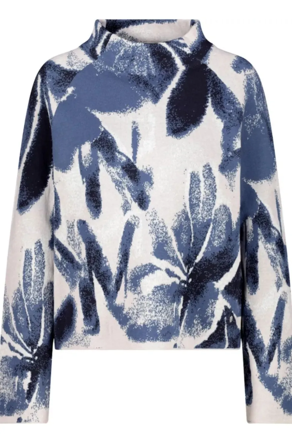 Monari Stand-Up Collar Pullover | Moon Patterned