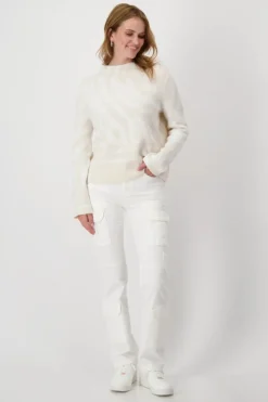 Monari Tiger Pattern Jumper | Off White Patterned