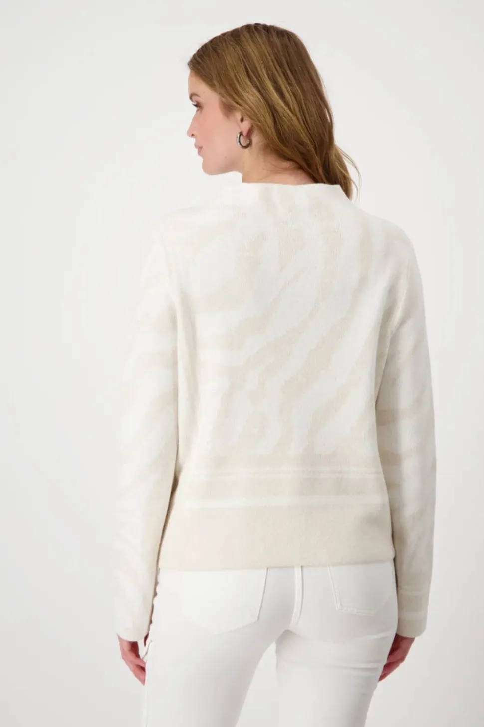 Monari Tiger Pattern Jumper | Off White Patterned