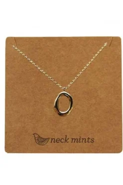 Neck Mints Organic Open Oval Necklace | Gold
