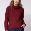 Noble Wilde Moss Stitch Cowl Neck | Sangria