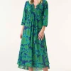 Oneseason Long Poppy Dress | Porto Vecchio Green