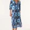 Oneseason Long Poppy Dress | Camogli Navy