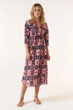 Oneseason Long Poppy Dress | Camogli Coral