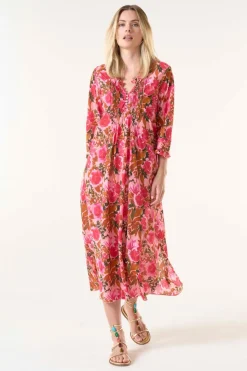 Oneseason Long Poppy Dress | Paloma | Rose